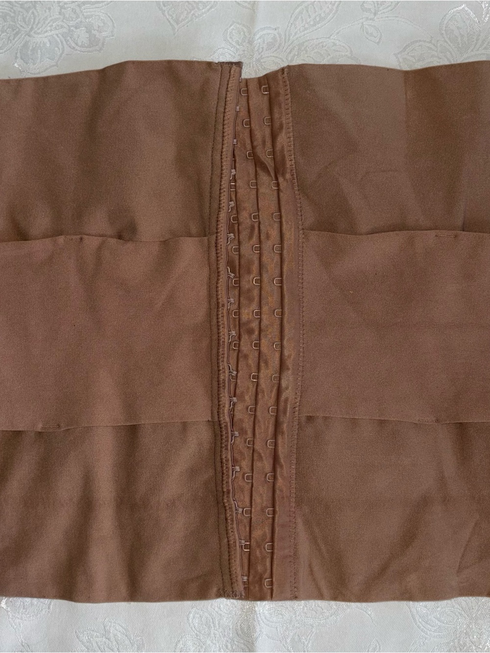 Leonisa Waist Cincher Shapewear M/L Brown Tan Adjustable Faja